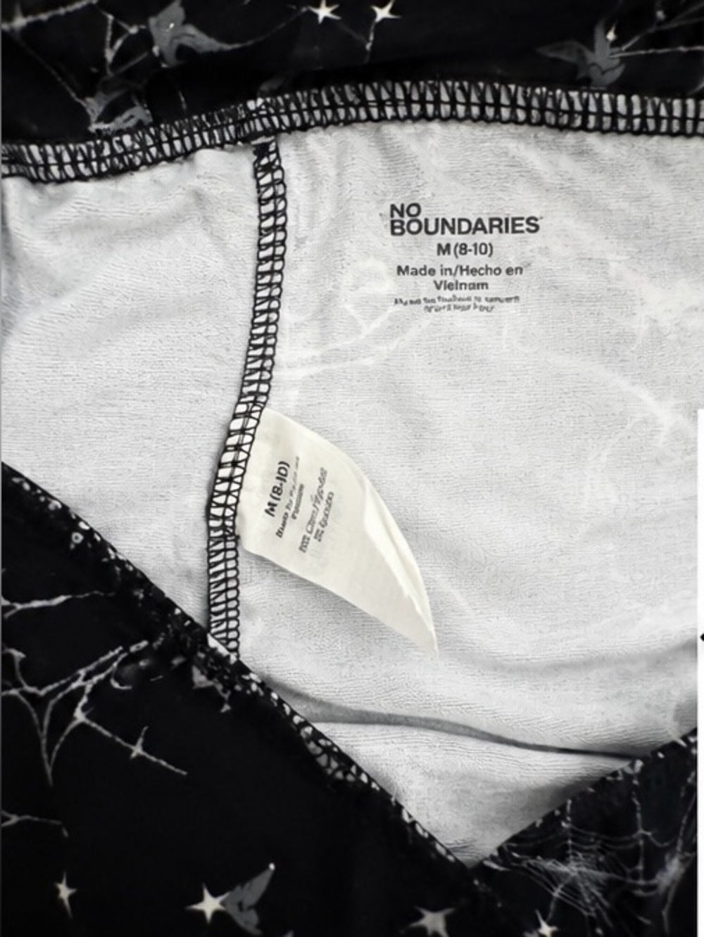No Boundaries Halloween Bat & Spiderweb Leggings Black Size M 8–10 - Picture 3 of 5